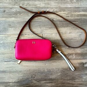 Henri Bendel hot pink adjustable crossbody purse wristlet